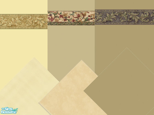 Sims 2 — JD Ornament by jdamgaard — A collection of ornamented wallpapers with matching flooring