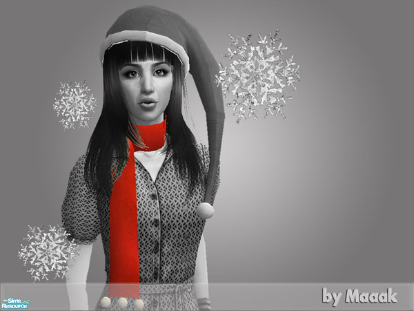 Sims 2 — Maaak Chistmas Gift no.1 - Scarf by Maaak — A Christmas scarf for your sims!