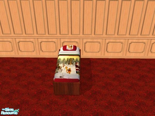 Sims 2 — Studious Bedroom - Disney Christmas - single bedding by ead425 — 