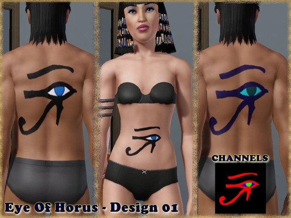 Sims 3 — Eye Of Horus-Design 01 by allison731 — This tattoo is a part of the Eye Of Horus-Set of Tattoos. Theme is