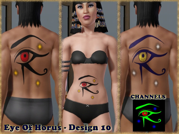 Sims 3 — Eye Of Horus-Design 10 by allison731 — This tattoo is a part of the Eye Of Horus-Set of Tattoos. Theme is