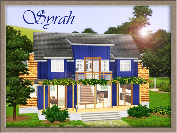 Sims 3 — Syrah by elena99e2 — Spacious and open for a moderate sized family. First Floor: Eat-in kitchen, Living room,