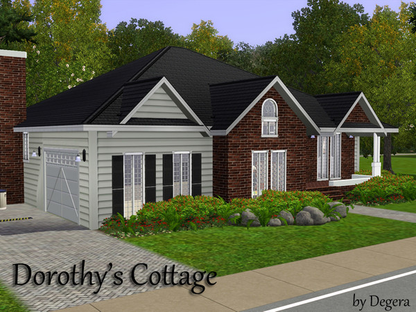 Sims 3 — Dorothy's Cottage by Degera — A cozy traditional cottage style home with three bedrooms, two bathrooms, a