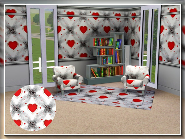 Sims 3 — marcorse_valentines heartsong pattern by marcorse — A circular design featuring red hearts and including tiny