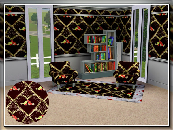 Sims 3 — marcorse_valentine lovebirds pattern by marcorse — A slightly more outre design but still, I think, falling