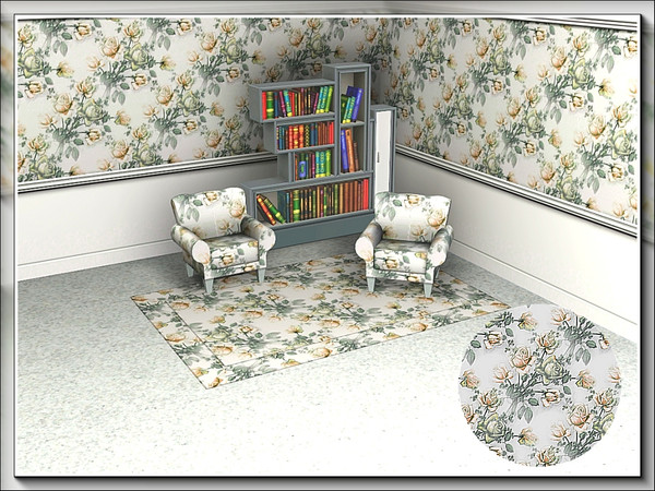 Sims 3 — marcorse_rose romance pattern by marcorse — A traditional romantic rose wallpaper pattern
