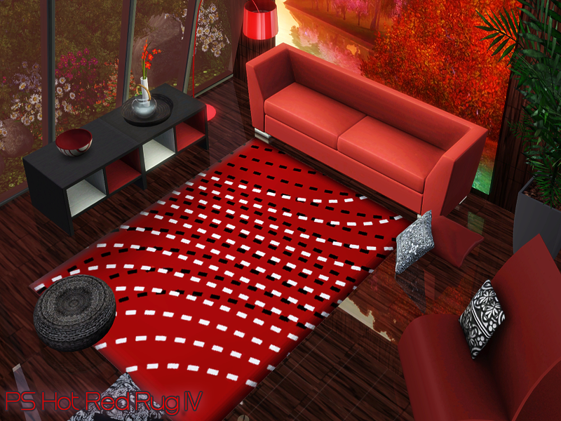 The Sims Resource PS Hot Red Rug IV