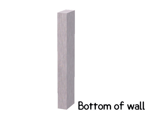 Sims 3 — Thin Column 1Q Bottom by Angela — Thin Column 1 Quarter high, bottom of wall Made by Angela@TSR (2012) Please