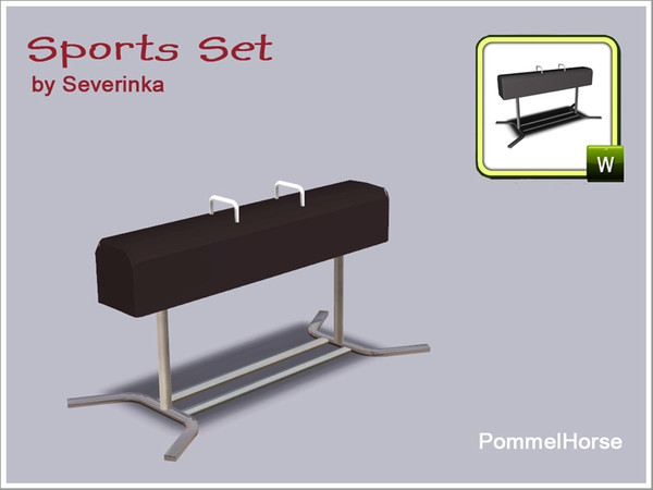Sims 3 — Sports Set - PommelHorse by Severinka_ — Created by Severinka, Pommel Horse - design for the gym