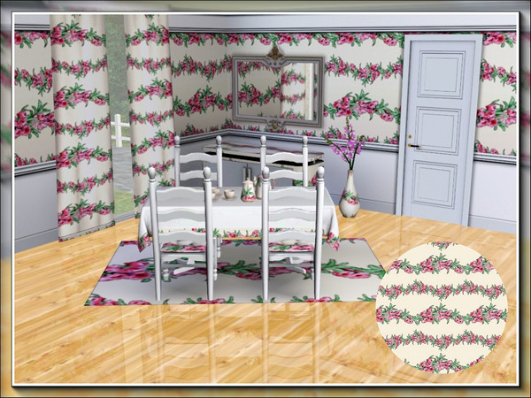 Sims 3 — marcorse_peach blossom pattern by marcorse — Sprays of pink peach blossom feature in this pretty floral pattern.