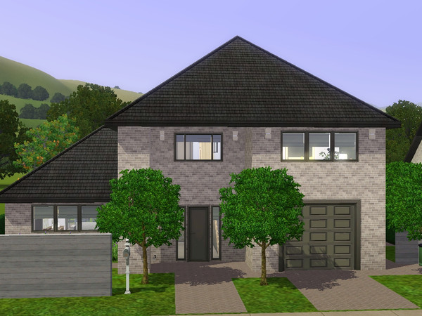 Sims 3 — Robbie by dorienski — A contemporary family house with open-plan living, dining and kitchen area, separate