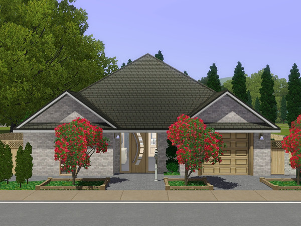 Sims 3 — Martha by dorienski — A contemporary bungalow house with an open-plan living, dining, study and kitchen area, an