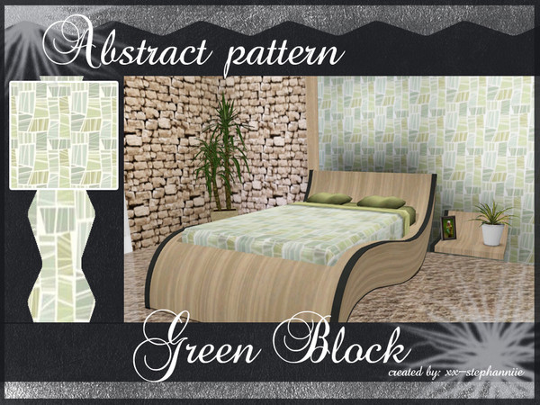 Sims 3 — Green Block by xx-stephanniie2 — Green Block Pattern. Created by xx-Stephanniie.