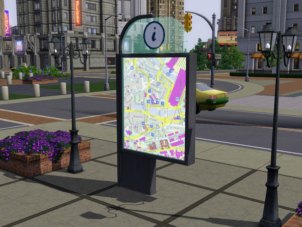Sims 3 — Information stand by estatica — An information stand so your sim doesn't get lost. Decorative item only.