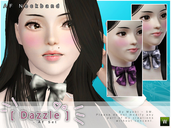 Sims 3 — [ Dazzle ] - AF Neckband by Screaming_Mustard — With Valentine's day right around the corner, I decided to