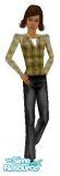 Sims 1 — Flannel Shirt for Skinny Women by oreocreme — Flannel shirt and black jeans for skinny women. All three skin