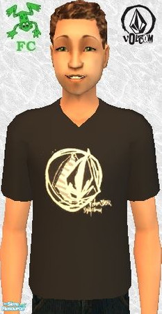Sims 2 — Volcom Teen Seperates Short Sleeved Edition- shirt 4 by frogger1617 — Volcom Brand Seperates. All Base game