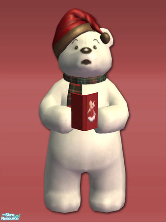 Sims 2 — \'Tis the Season - Carolling Bear - Rec 01 by Shakeshaft — Part of a recolour set of the decorative Bears and