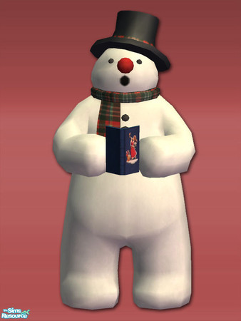 Sims 2 — \'Tis the Season - Carolling Snowman - Mesh by Shakeshaft — Part of a set of decorative Bears and Snowmen to