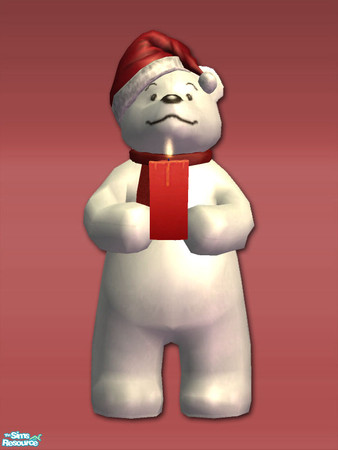 Sims 2 — \'Tis the Season - Candle Bear - Mesh by Shakeshaft — Part of a set of decorative Bears and Snowmen to brighten