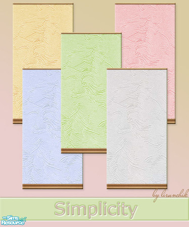 Sims 2 — Simplicity by lirunchik — Pretty wallpaper set for your sim\'s house! Great looking, stylish and modern