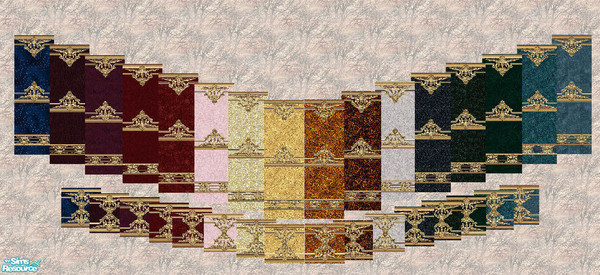 Sims 2 — Rainbow Floors Set by simwoman77 — This is a set of 16 floors in various colors, matching to my Rainbow Walls