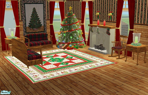 Sims 2 — Country Christmas Living by Riverwillows — Wonderful country living room, just in time for the holidays. By