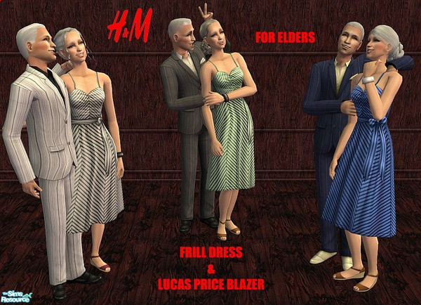 Sims 2 — H&M for Elders! Formal Mix! by Intuition — H&M for Elders- more than any words can describe! The Frill