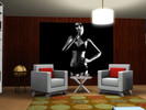 Sims 3 — Black and White In-Game Portraits -- Female Models by spladoum — 3/4 black and white wall photographs of various