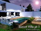 Sims 3 — Sunset Villa pt 1 by adzhyper2 — This lot is set in Bridgeport high up in the hills overlooking the city and
