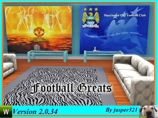 Sims 3 — Football Greats by jasper321 — A set of two large paintings of English footballing greats.