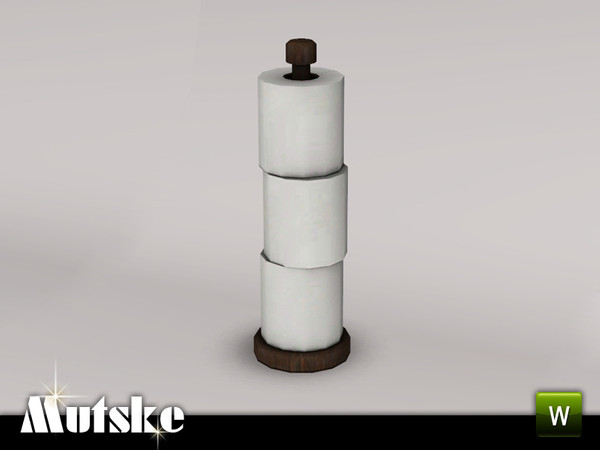 Sims 3 — Toiletroom Aria Toilet Paperholder by Mutske — 3 recolorable parts. Environment 1. Made by Mutske@TSR. TSRAA.