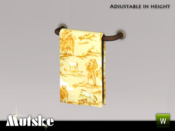 Sims 3 — Toiletroom Aria Towel Rack by Mutske — 3 recolorable part. Environment 2. Made by Mutske@TSR. TSRAA.7