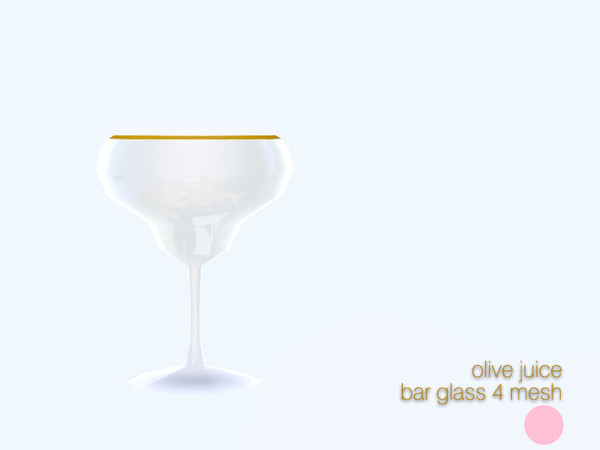 Sims 3 — Bar Glass 4 Mesh by DOT — Bar Glass 4 Mesh Single Glass by DOT of The Sims Resource