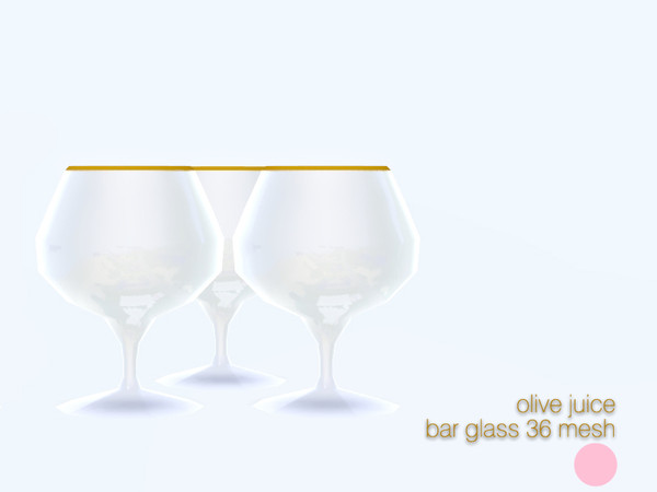 Sims 3 — Bar Glass 36 Mesh by DOT — Bar Glass 36 Mesh 3 Glass Set for shelf by DOT of The Sims Resource