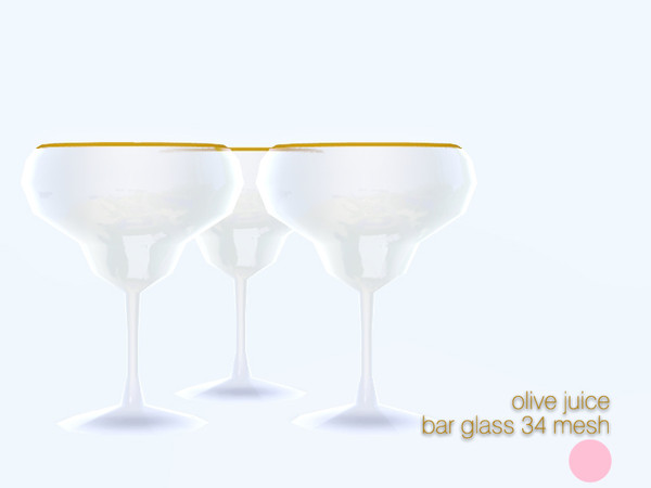 Sims 3 — Bar Glass 34 Mesh by DOT — Bar Glass 34 Mesh 3 Glass Set for shelf by DOT of The Sims Resource