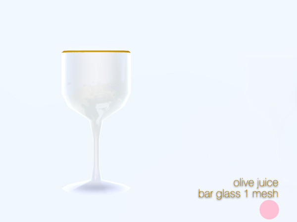 Sims 3 — Bar Glass 1 Mesh by DOT — Bar Glass 1 Mesh Single Glass by DOT of The Sims Resource