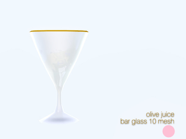 Sims 3 — Bar Glass 10 Mesh by DOT — Bar Glass 10 Mesh Single Glass by DOT of The Sims Resource