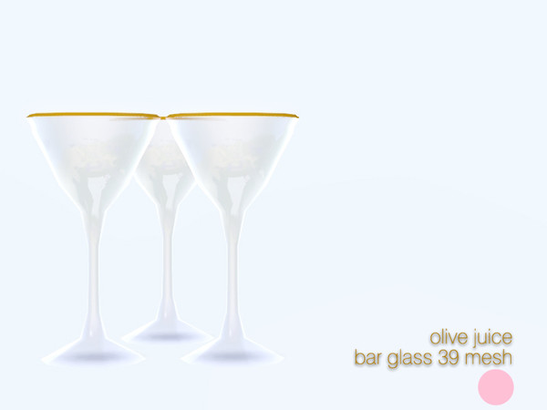 Sims 3 — Bar Glass 39 Mesh by DOT — Bar Glass 39 Mesh 3 Glass Set for shelf by DOT of The Sims Resource
