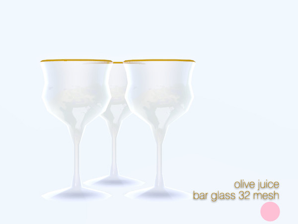 Sims 3 — Bar Glass 32 Mesh by DOT — Bar Glass 32 Mesh 3 Glass Set for shelf by DOT of The Sims Resource