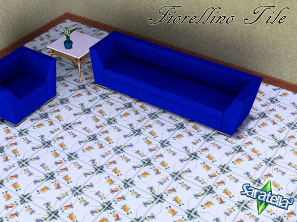 Sims 3 — Fiorellino Tiles by saratella — A tile delicate that fits anywhere