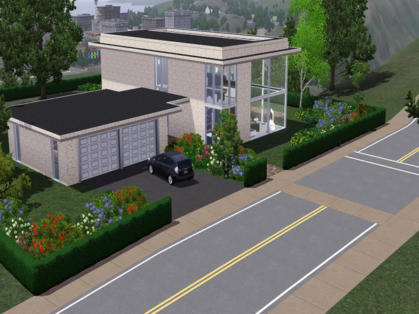 Sims 3 — Modern View House 2 by Djeranotjuh — This is a Modern House made in Bridgeport. It's build on a nice hill/