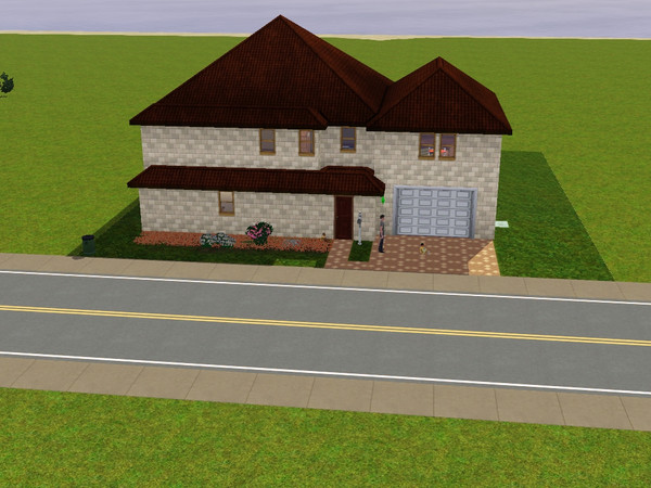 Sims 3 — 13 Sim road by Belgeminee — Large family house, with three bedrooms and two bathrooms. Large open plan living