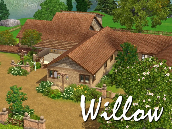 Sims 3 — Willow by grizzly_bear — 6 bedrooms, 4 bathrooms, 2 storey, farm, villa, cottage, big