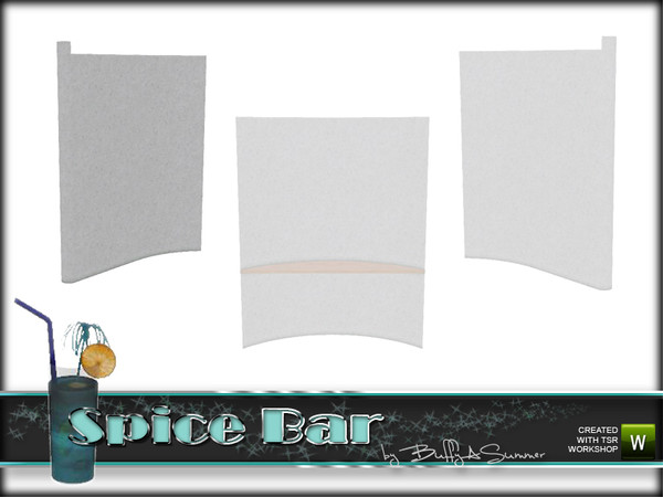 Sims 3 — Spice Bar Backpanel left by BuffSumm — Left side of a rounded wall. Created by BuffyASummer (BuffSumm) @ TSR