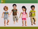 Sims 3 — punie kids group 61 by punie — 1 body outfit and shoes for your toddler girl! 1 pair of shorts, top, and shoes