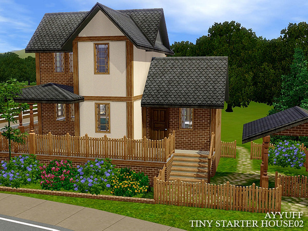 Sims 3 — Tiny Starter House02 -Furnished- by ayyuff — 20x15 Furnished starter house with 1 bedroom, 1 bath. No Expansion
