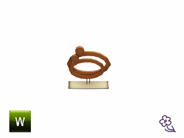 Sims 3 — Barna Sculpture by Flovv — A kind of art. What can it represent? Maybe two birds? Or lovers?