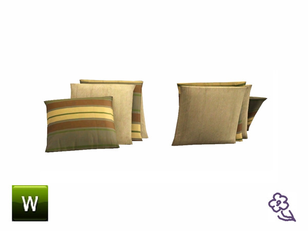 Sims 3 — Barna Pillows by Flovv — Four pillows suitable to the Barna sofa.