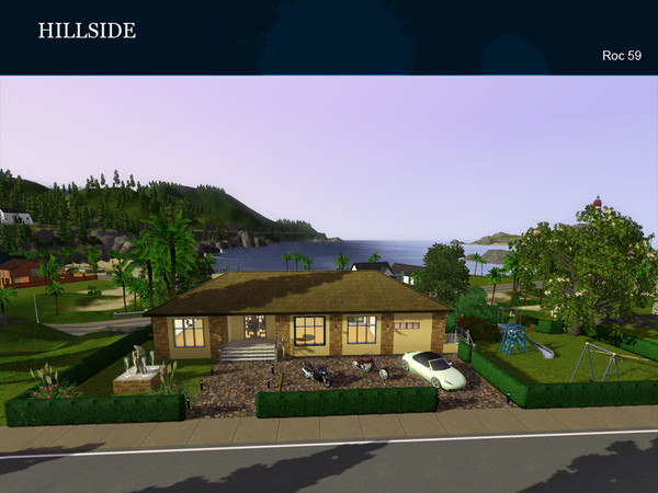 Sims 3 — Hillside by roc592 — Hillside is an upside down house, enter through the front door, straight into the main